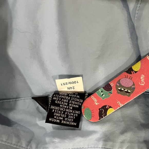 Moda International size Small light Blue cotton stretch Button down shirt - Picture 3 of 7